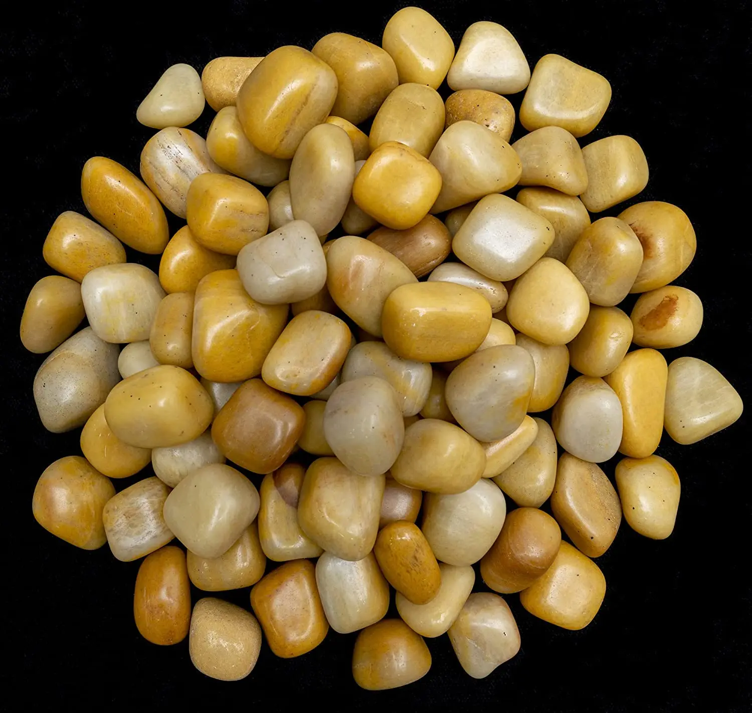 

20pcs Yellow Aventurine Tumble Stones Pocket Crystal Healing Gemstones Collection Palm Stone Good Luck Charm Gift Craft Decor