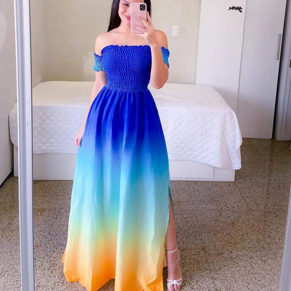 

Wepbel женское платье во французском стиле с открытыми плечами и цветочным принтом