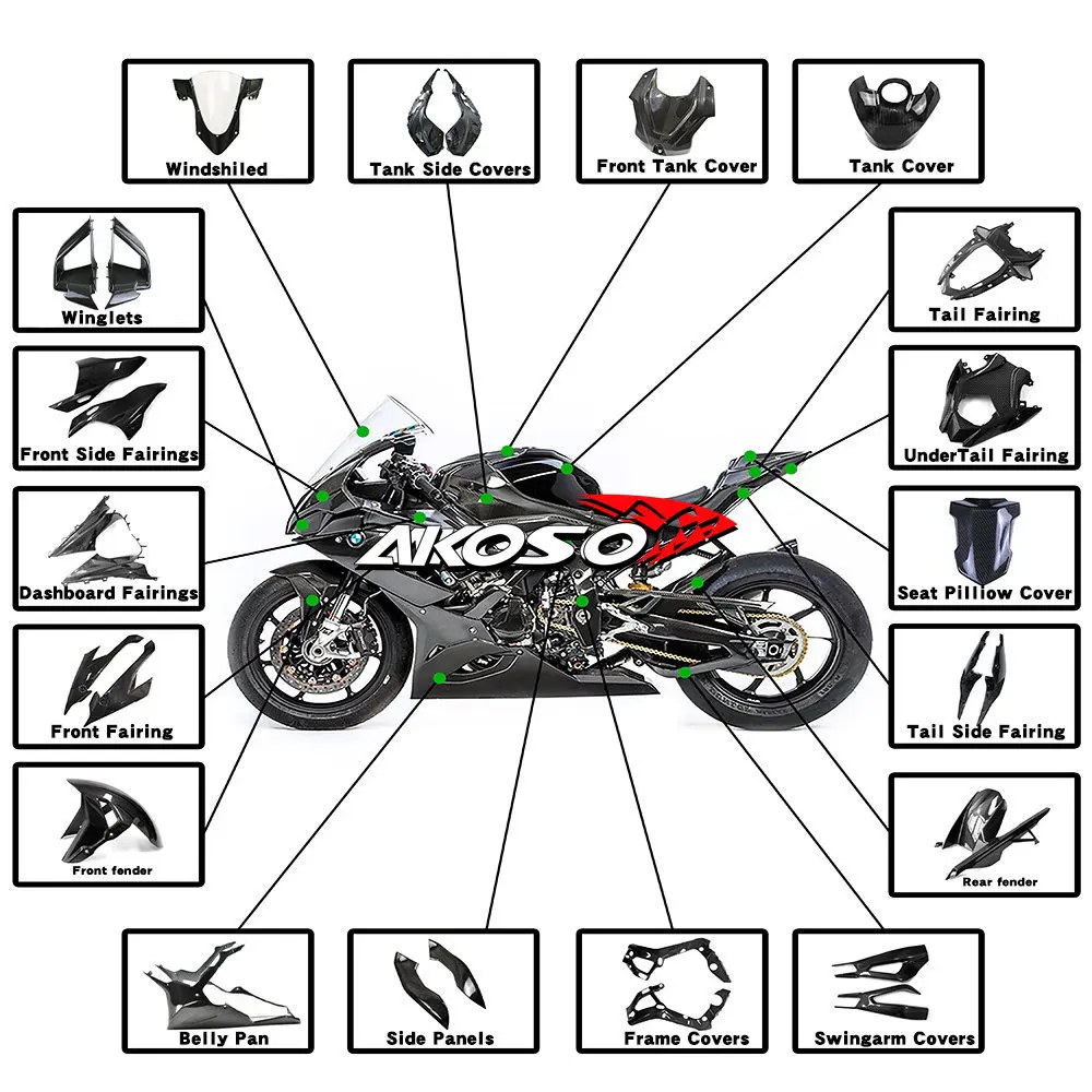 Чехол 100% 3K для генератора переменного тока из углеродного волокна BMW S1000RR 2020 +