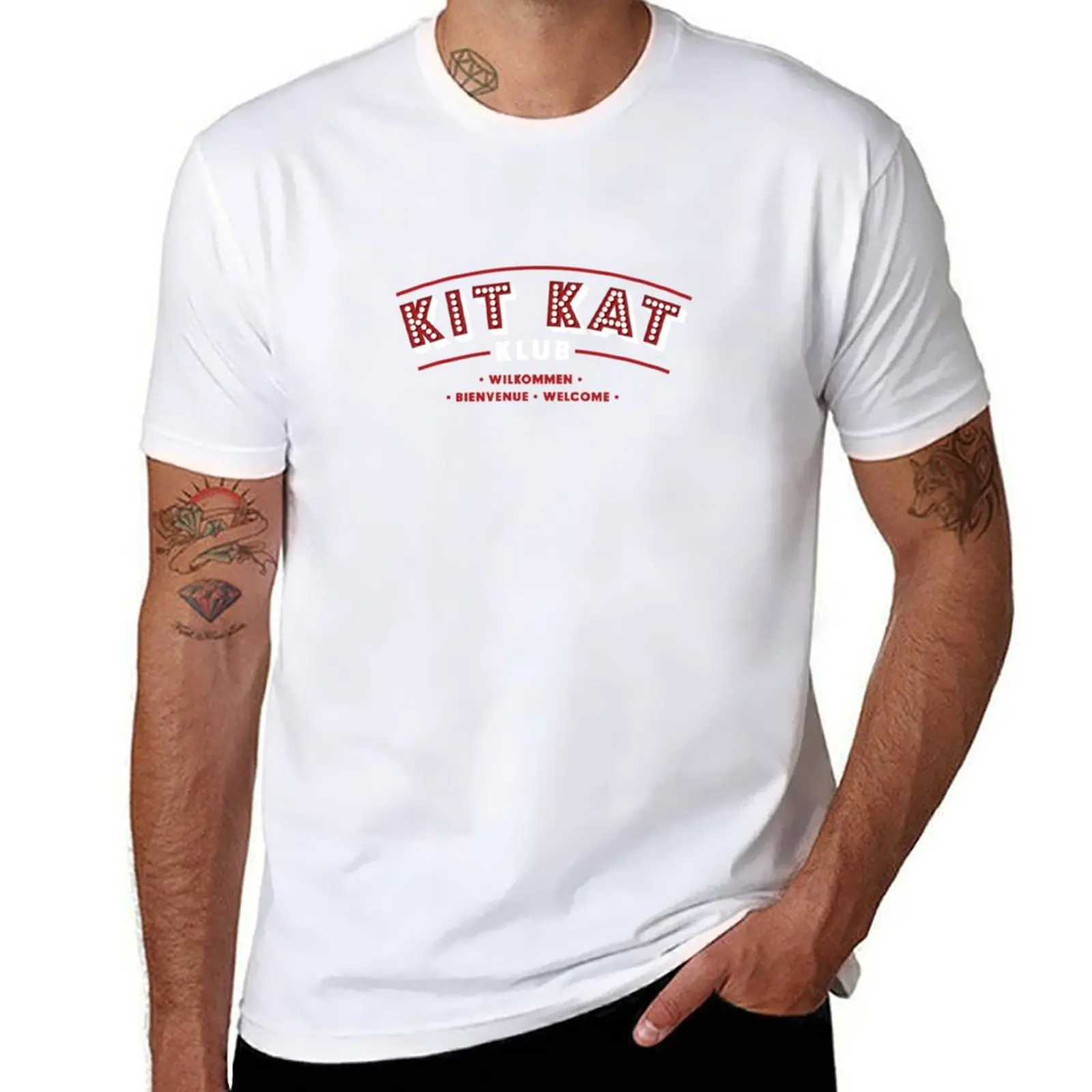 Фото Футболка Kit Kat Club [Cabaret] в уличном стиле, повседневная футболка №1