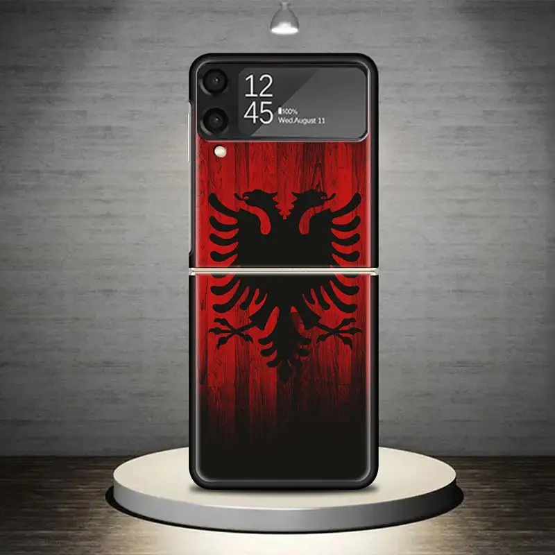 Чехол для телефона с флагом Косово Samsung Galaxy Z Flip 6 5 4 3 5G противоударный чехол Flip6 ZFlip5