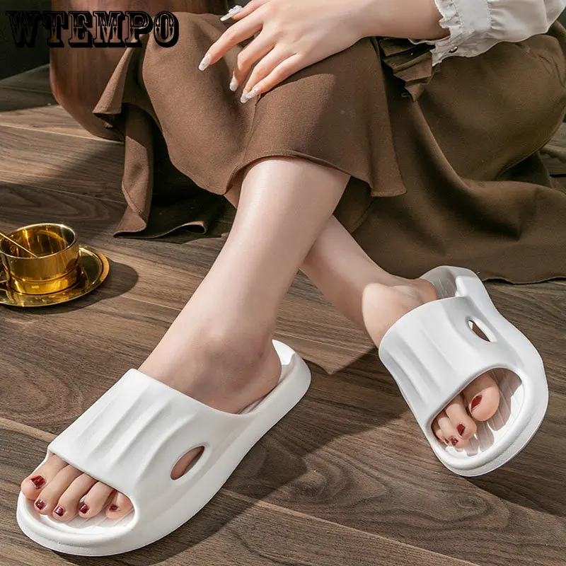 Slippers Non-Slip Flip Flops Plus Size Soft Sole Eva Indoor Slides Home Thick Platform Sandals Bathroom Bathing Shoes Wholesale