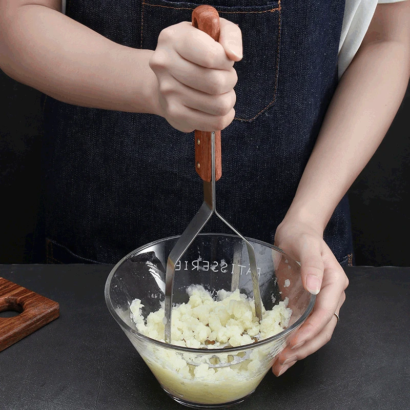 304 stainless steel potato masher manual masher garlic melon and potato masher kitchen gadget free global shipping