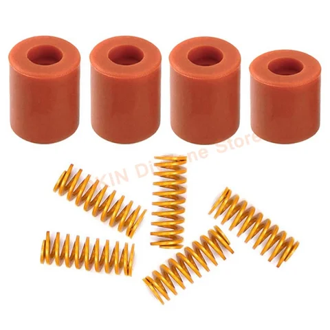 Силиконовая Выравнивающая колонка 4 шт., Твердые Держатели для горячей кровати, нижнее соединение для Creality CR-10/Ender 3 с 5 шт. 8x20 мм, Die Head Spring