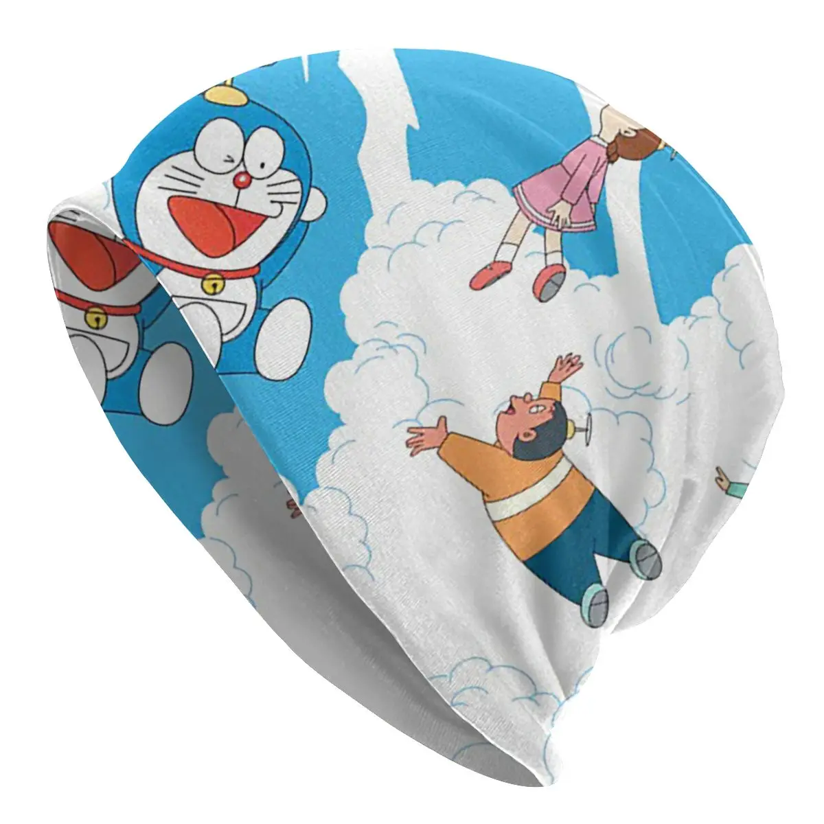 

Шапка Doraemon с мультяшным рисунком, вязаные шапки, винтажные осенне-зимние шапочки, облегающие шапки, шапки для мужчин и женщин, теплые Весенние шапки для взрослых