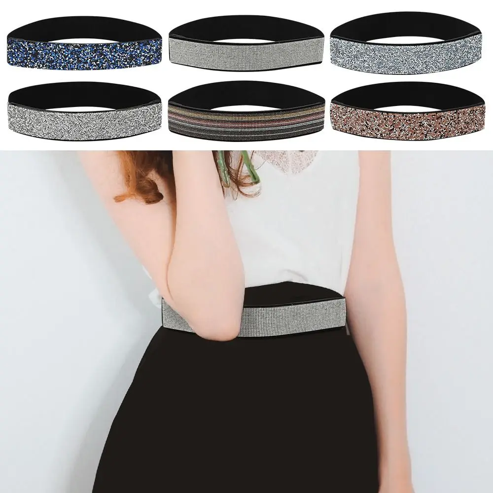 

Wedding Accessories Shining Slim Fit Rhinestone Girdle Belt Stretch Waistband Bridal Waist Strap Elastic Belly Belts