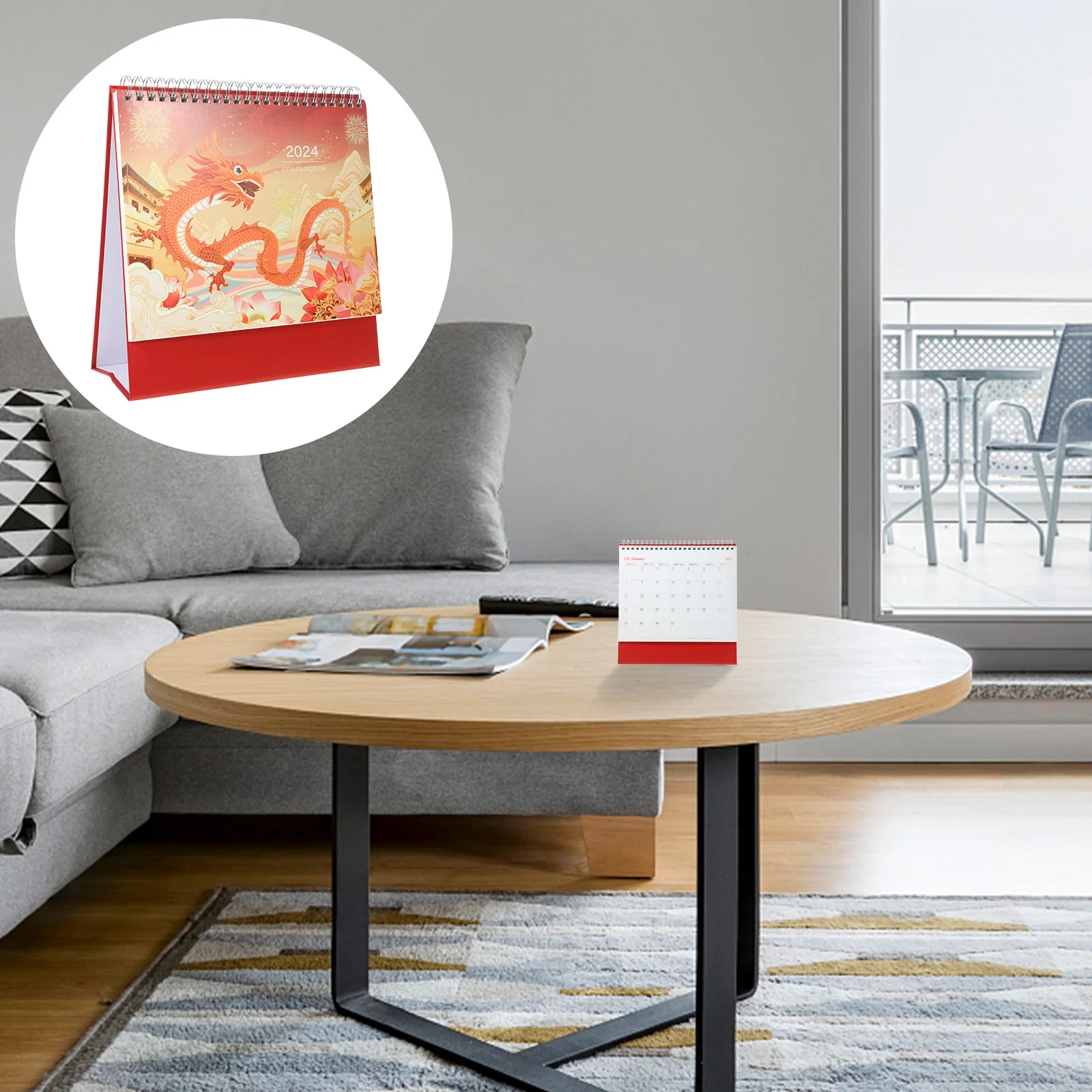 

Desk Calendar Table Calendar Simple Business Calendar Monthly Calendar Ornament with Spiral Bind