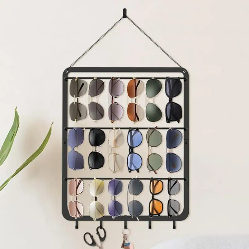 Настенная стойка для солнцезащитных очков 3-х уровневый органайзер хранения