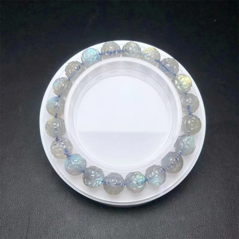 Браслет из натурального Лабрадорита мозаика бисера для женщин и мужчин изящный