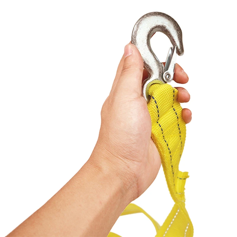 4M Heavy Duty 5 Ton Car Tow Cable Towing Pull Rope Strap Hooks Van Road Recovery for Audi Benz Buick Skoda Mazda Ford Toyota BMW |