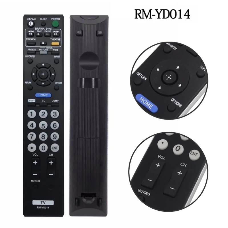 

Versatile RMYD014 Remote Control for KDL-46V3000 KDL-40D3000 KDF-37H1000 TVs