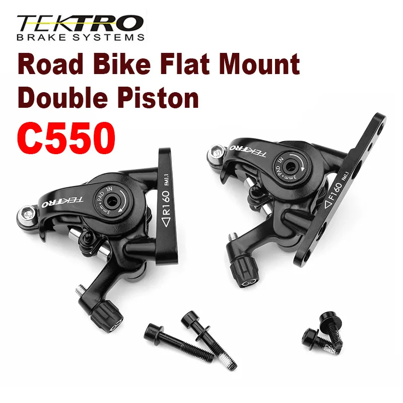 

TEKTRO MD-C550 Road Bike Dual Piston Brakes Cable Caliper C550 Front/Rear Aluminum Alloy Mechanical Disc Bicycle Double Brakes