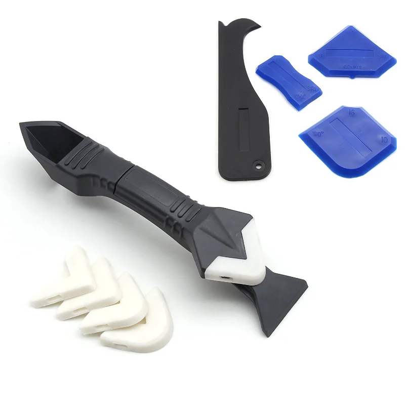 

Silicone Scraper Glue Remover Knife Angle Beauty Crevice Spatula Tool Grout Scraper Kit Multifunction Coner Caulking Tool