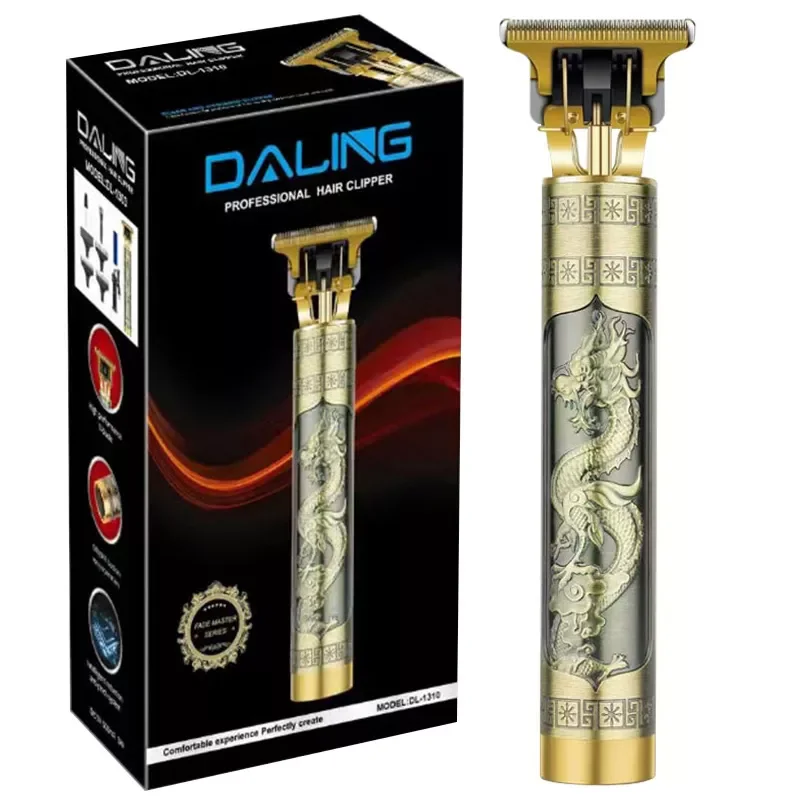 

Мощный триммер для волос в металлическом корпусе для мужчин, машинка для стрижки волос с Т-образным лезвием, перезаряжаемый инструмент для ...