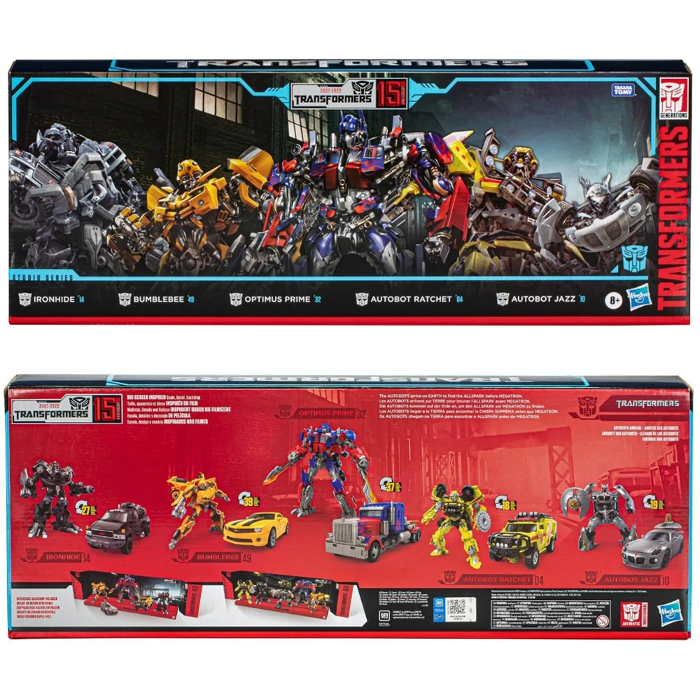 

TAKARA TOMY Transformers Optimus Prime Bumblebee Jazz Ratchet Ironhide Movie 1 SS Series 15th Anniversary Set Anime Toys Gift