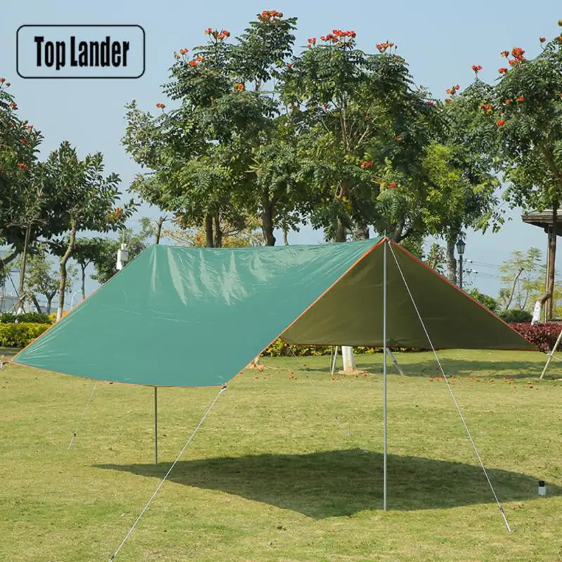 

Sunshade Cloth Polyester Fixed Round Hole Sky Curtain Smooth Canopy Camping Supplies Awning Anti Water Splashing Durable Silver