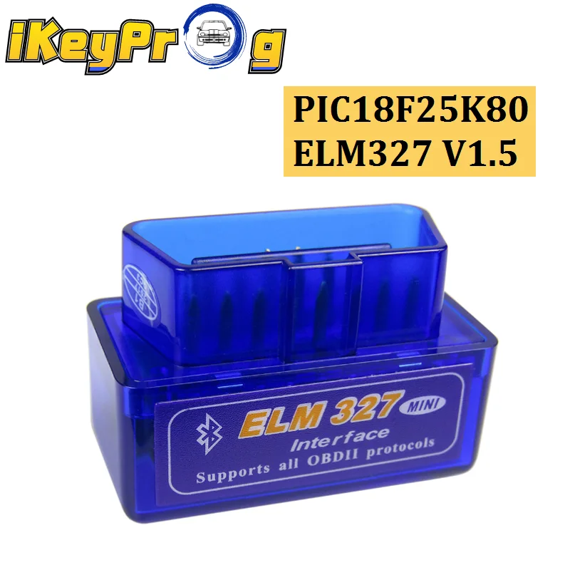 Двойной мини-адаптер V1.5 ELM327 PIC18F25K80 OBD2 Bluetooth ELM 327 считыватель кодов 2PCB диагональный