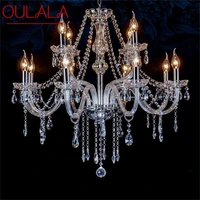 oulala european style chandelier led candle pendant lamp crystal lighting ceiling luxury fixtures for home hotel hall