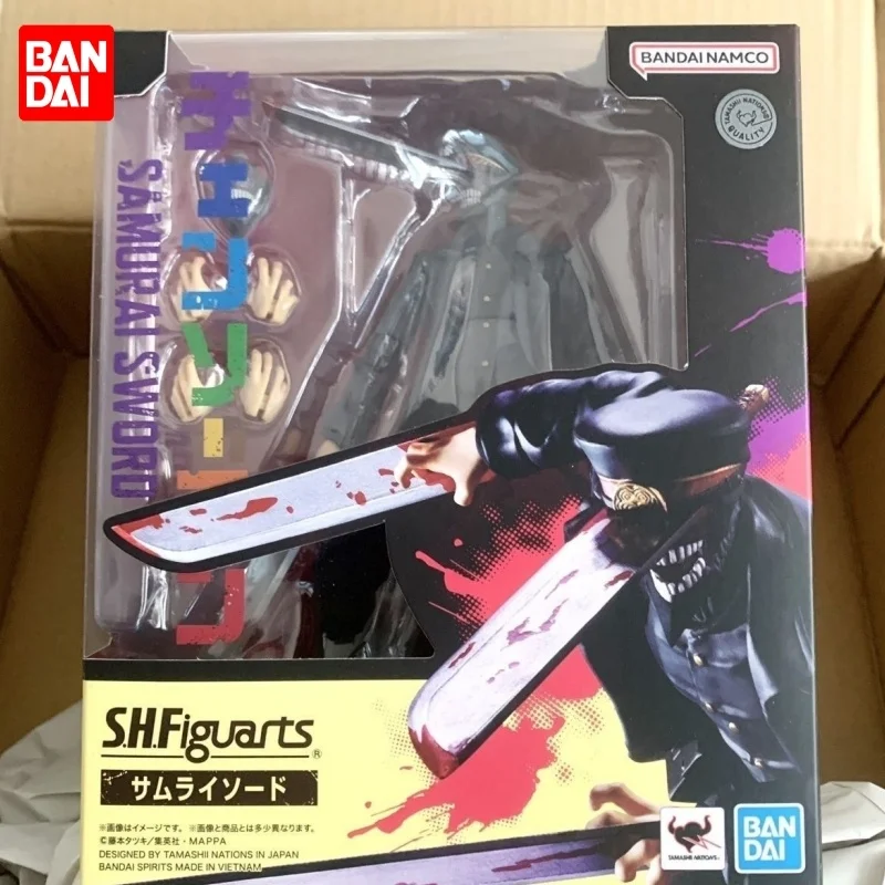 

В наличии Bandai S.h. Фигуртс Shf самурайский меч катана бензопила, мужские Аниме фигурки, модели игрушек, коллекционные подарки для детей