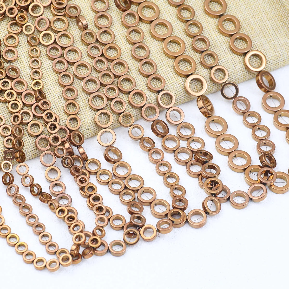 8/10/12/14 мм полые кольца античная медь цвет гематит прокладки свободные бусины для