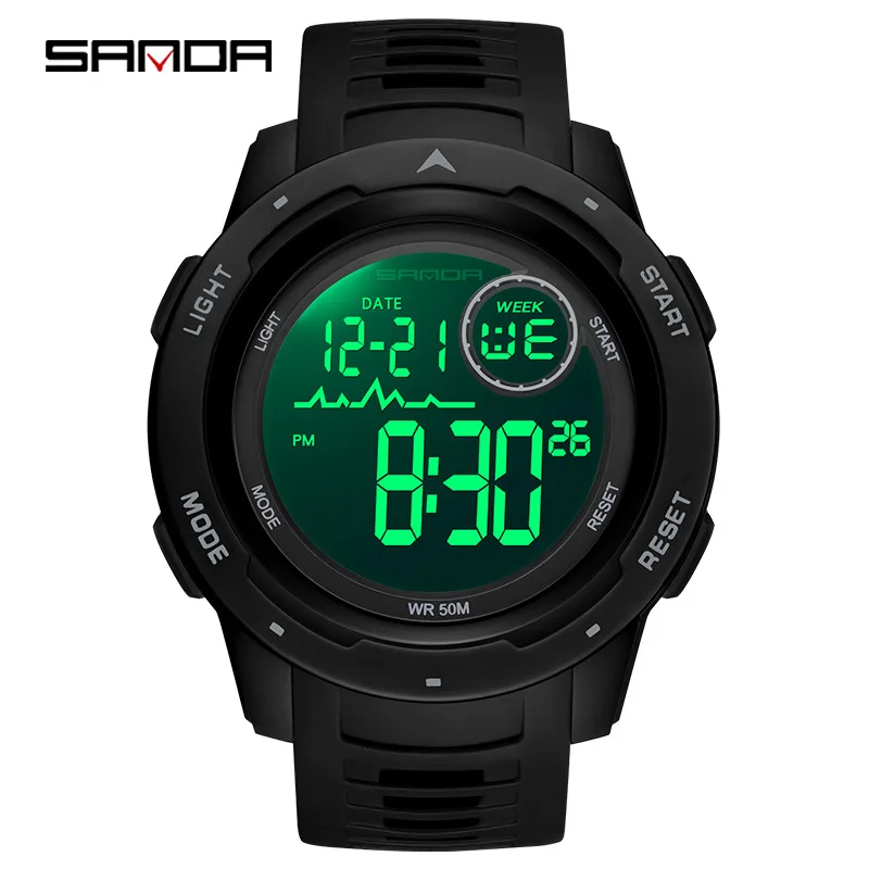 

Sanda New 2125 Single Display Single Core Outdoor Glow Men's and Women's Watch Creative Personalized Watch