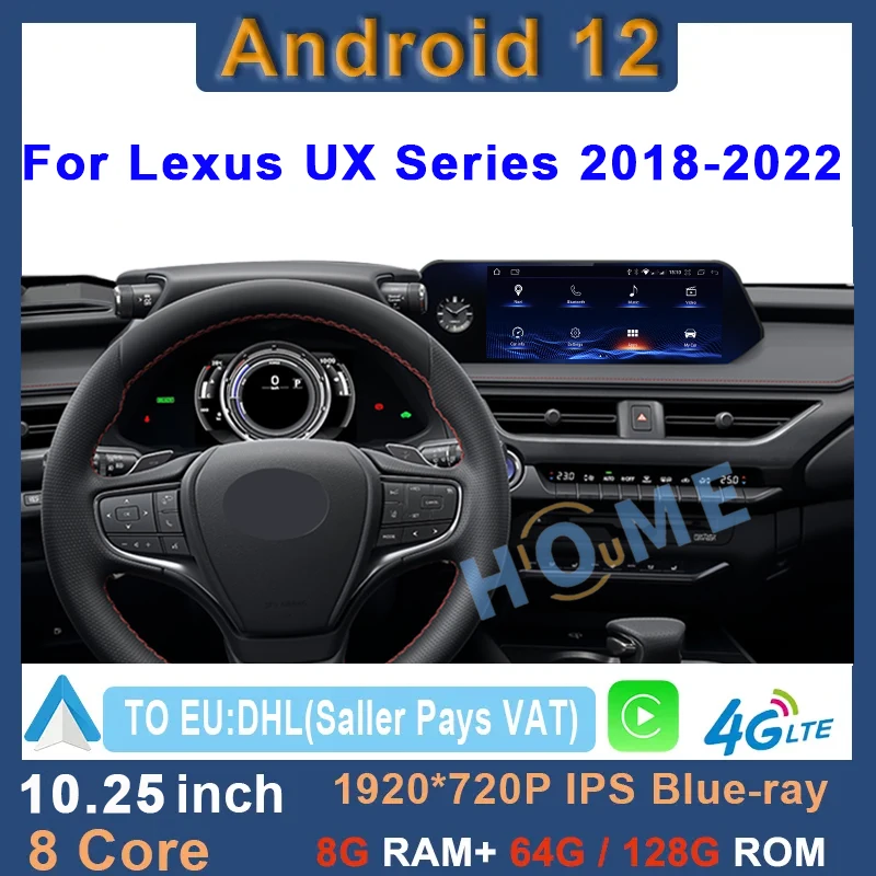 

Android 12 8+128G Car Radio GPS Navigation For Lexus UX ZA10 UX200 UX250h 2018-2022 Multimedia Player Video CarPlay Autoradio