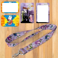 a0421 cartoon dog lanyard for keys chain id credit card cover pass mobile phone charm neck straps badge holder keys accessories