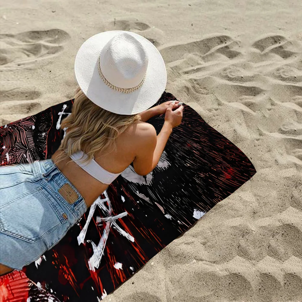 Пляжное полотенце в стиле аниме Berserk красочные банные полотенца для девочек