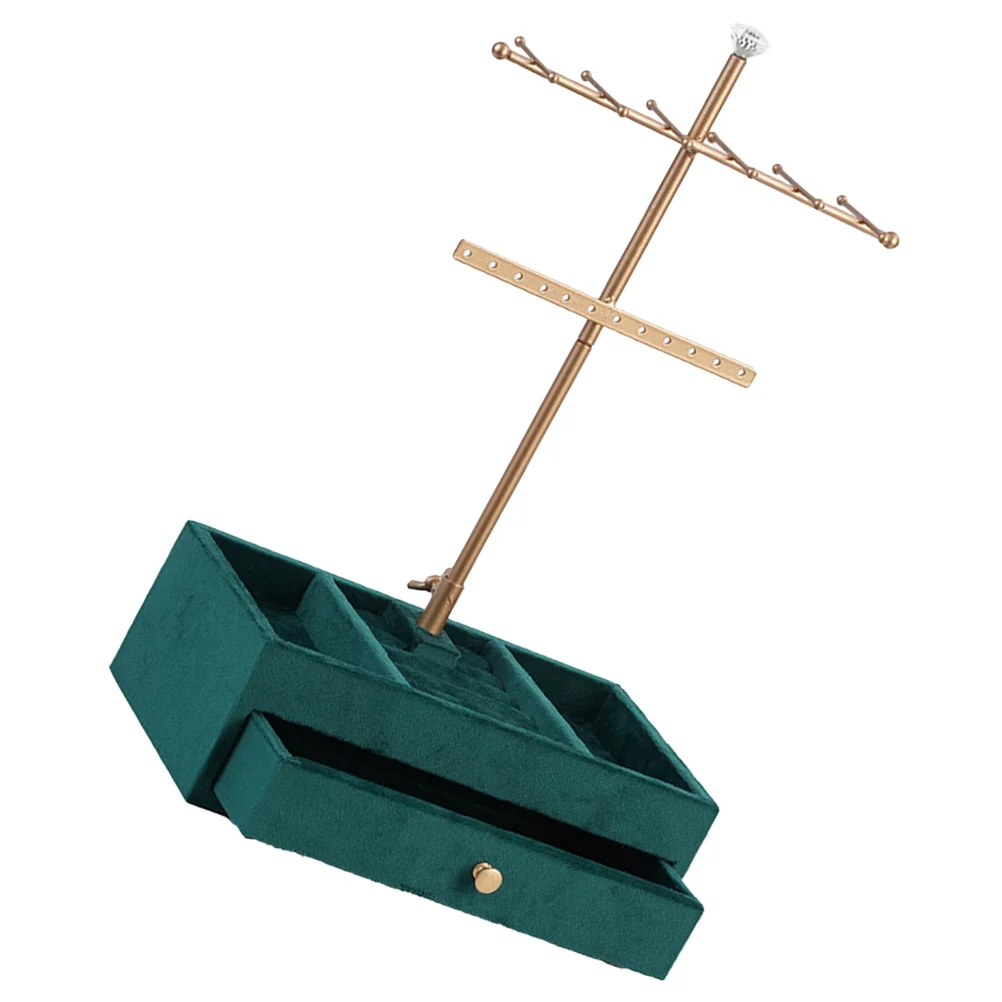 

Necklace Holder Multi-function Earring Rack Household Organizer Tree Tabletop Sponge Jewelry Display Hanging Decorative