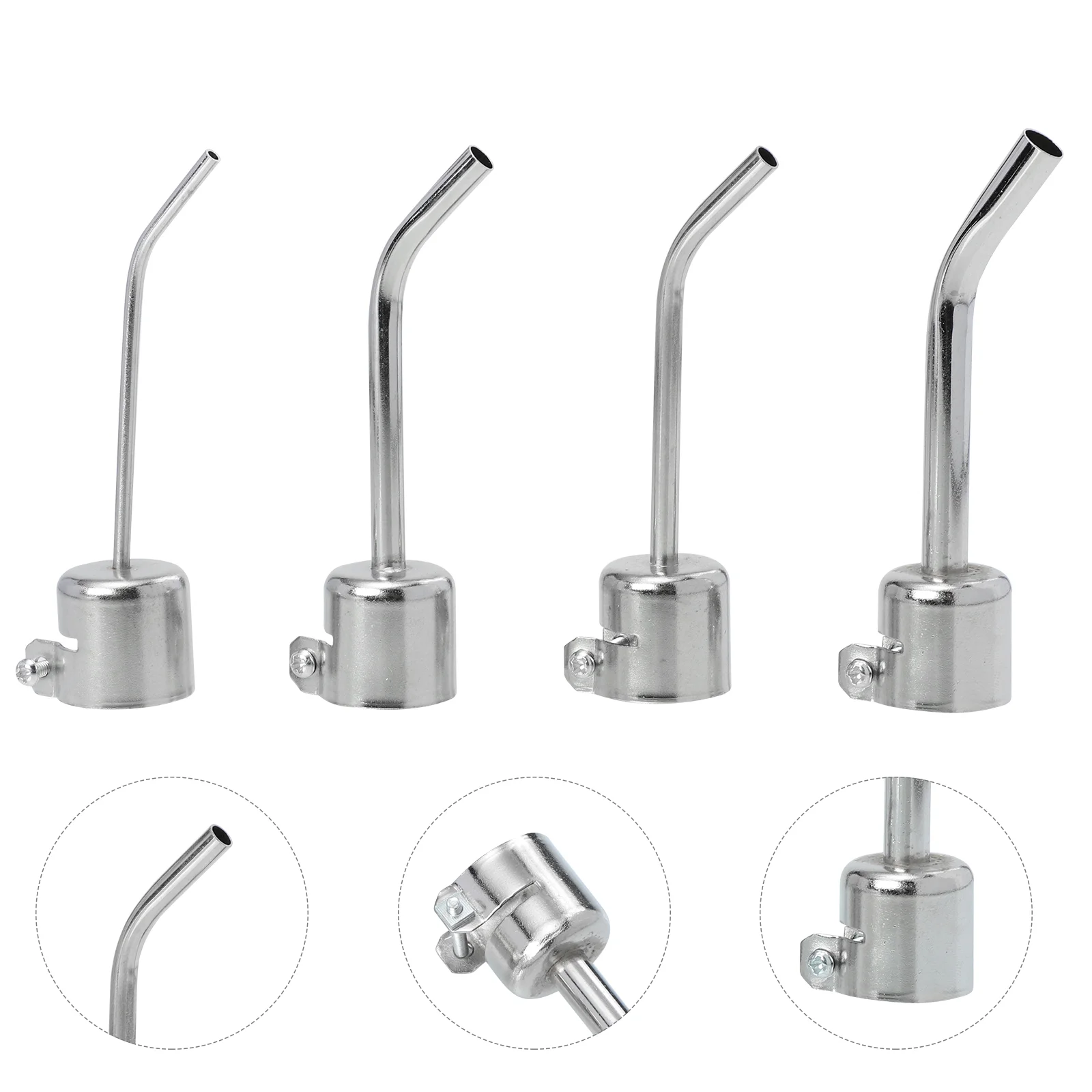 

4pcs Hot Air Tool Nozzle Aluminum Alloy Hot Air Nozzle Soldering Accessories