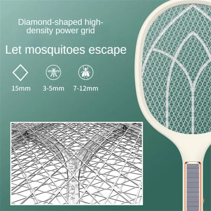 

Solar Charging Electric Mosquito Swatter Light Energy Charging Cyclic Charging Mosquito Killer Green White Bug Zappers Efficient