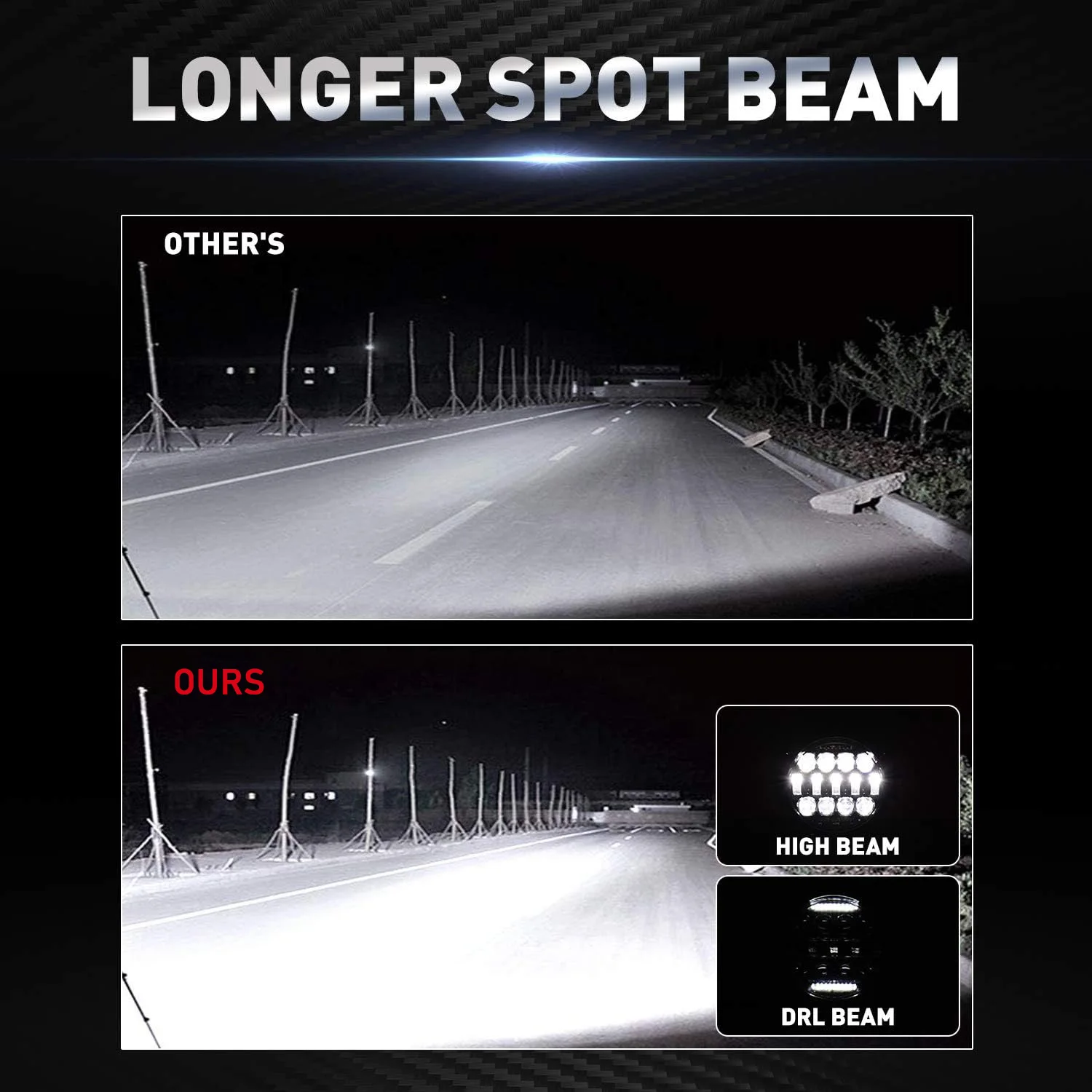 7-дюймовые светодиодные стручки точечный луч водонепроницаемые рабочие