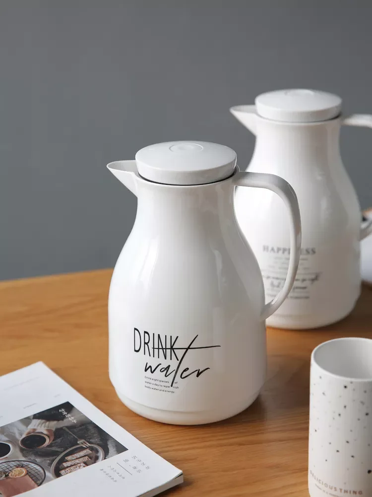 

2022New Nordic Thermal Insulation Kettle Large Capacity Glass Liner Household Thermal Coffee Tea Insulation Pot Portable Heat Ke