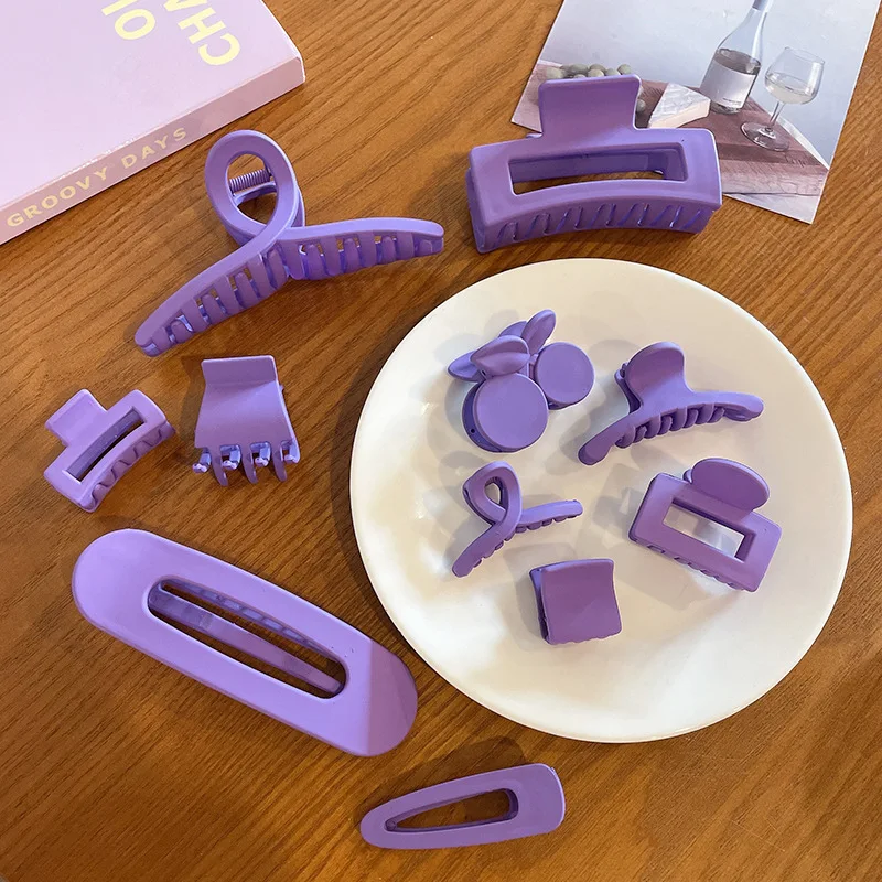 

Purple Hair Accessories Set Hair Clips Hair Claws Girls Kids Hair Grips Barrettes Kids Hair Wear Headdress Hairpin Headwear