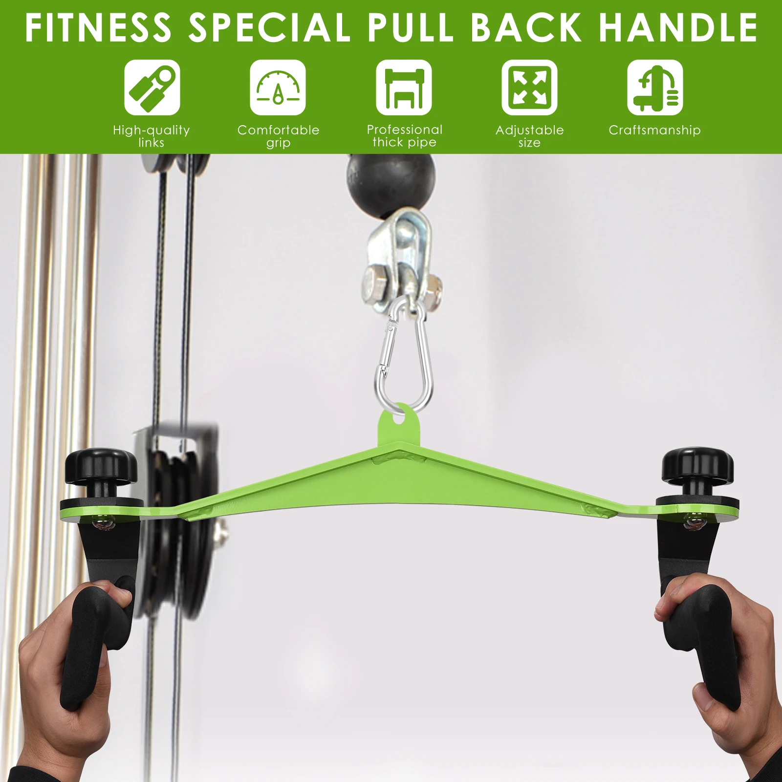 

Gym Equipment High Position Pull Down Low Pull Rowing Handle Training Back Muscles Open Back Artifact Pull Back Handle