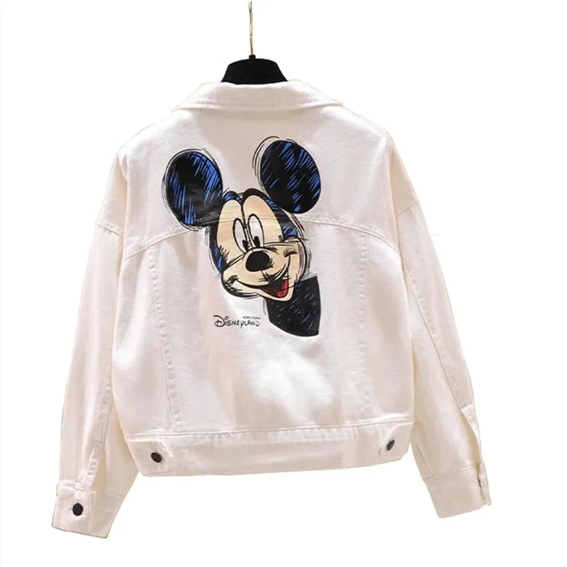 

Disney Mickey Mouse Women Winter Cartoon Jacket Women Female Outerwear Jeans Coat Thickening Cotton Parkas Grils