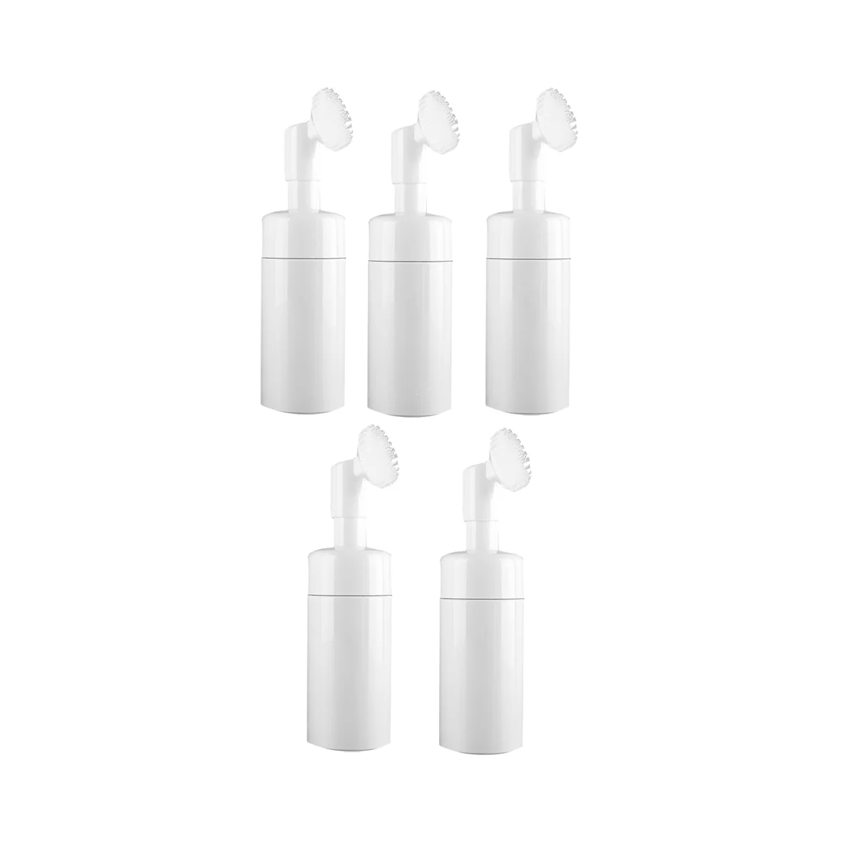 

5Pcs 150Ml Soap Foaming Bottle Facial Cleanser Foam Maker Bottle with Silicone Clean Brush Portable Foam Bottles