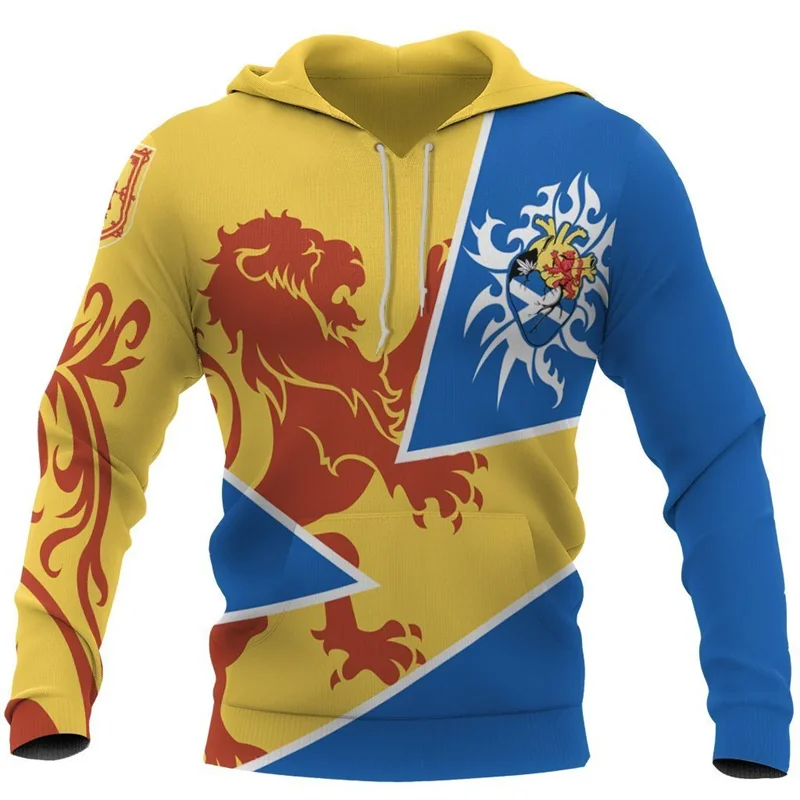 Proud Of Scotland Hoodie 3D Printed Flag National Emblem Pattern Hooded Coat Street Fashion Women Men Clothing Hoodies 2025 New