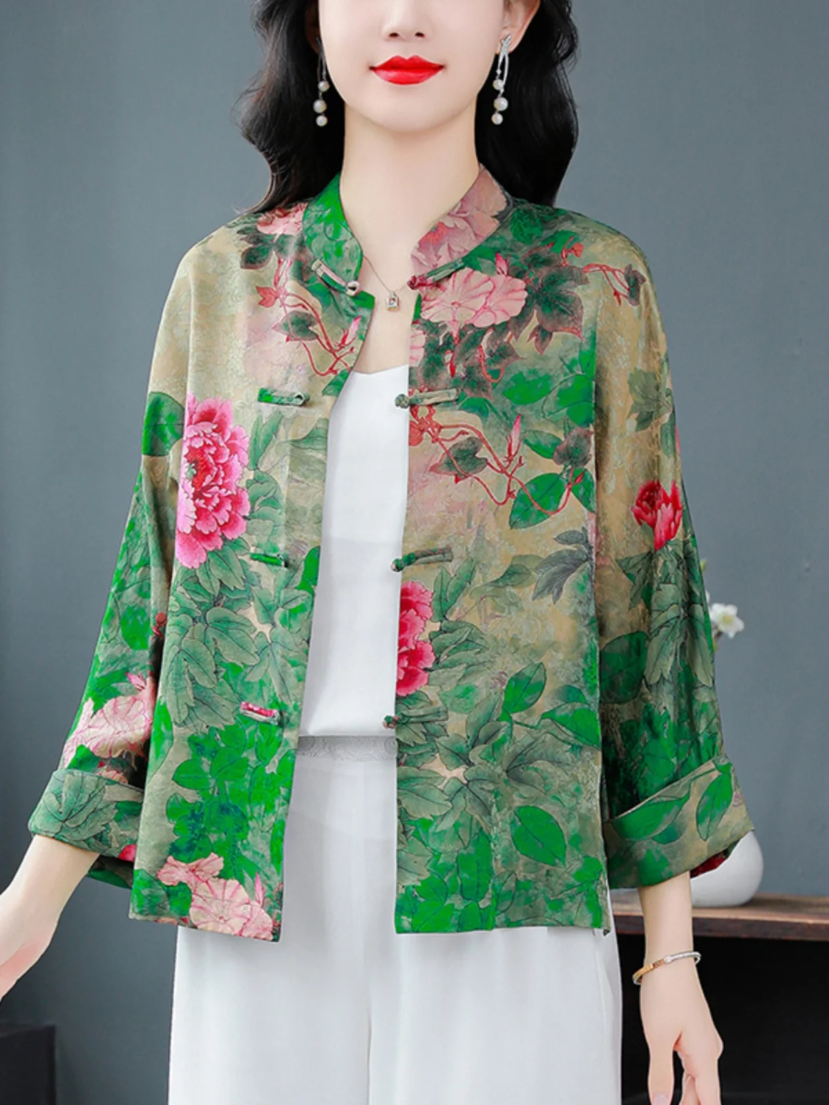 Женская элегантная рубашка с принтом верхняя одежда женский летний новый