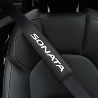 for hyundai sonata 2011 2012 2013 2015 2019 1pc cowhide car interior seat belt protector cover car auto accessories
