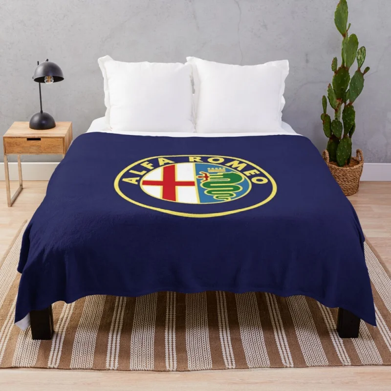 

Alfa Romeo logo Throw Blanket Microfiber Blanket Fashion Sofa Blankets Soft Blanket 5 sizes/200x180cm