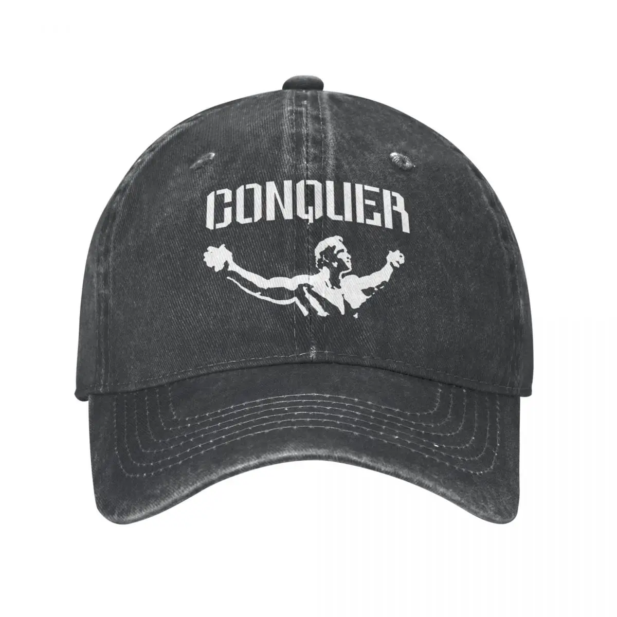 

Arnold Claims Conquer Pose Gym Lifting Workout Spring And Summer Classic Print Retro Cowboy Hat Men'S And Women'S Baseball Cap