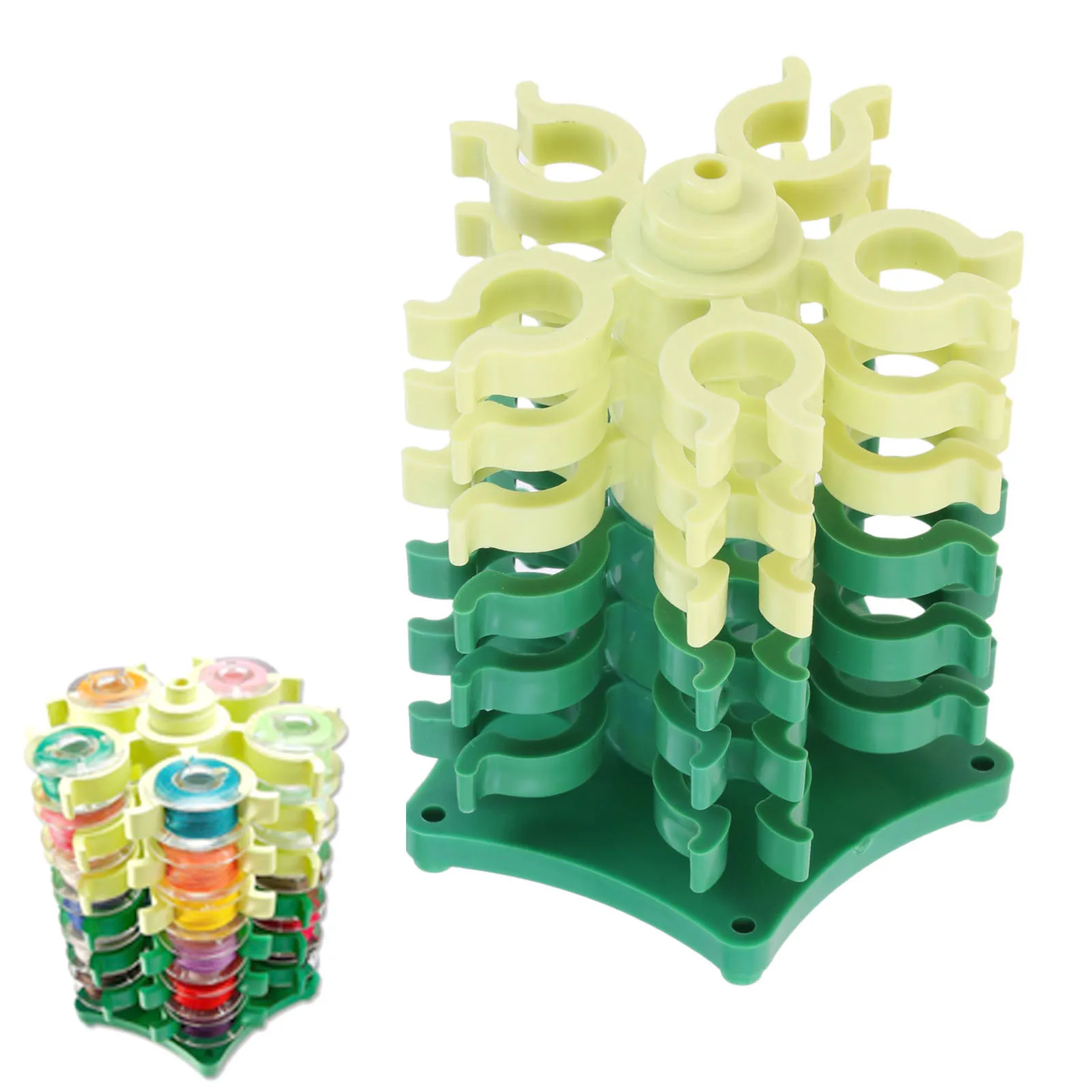

Plastic Bobbins Tower Storage Embroidery Bobbin Case Sewing Thread Holder Clamp DIY Tool Colorful