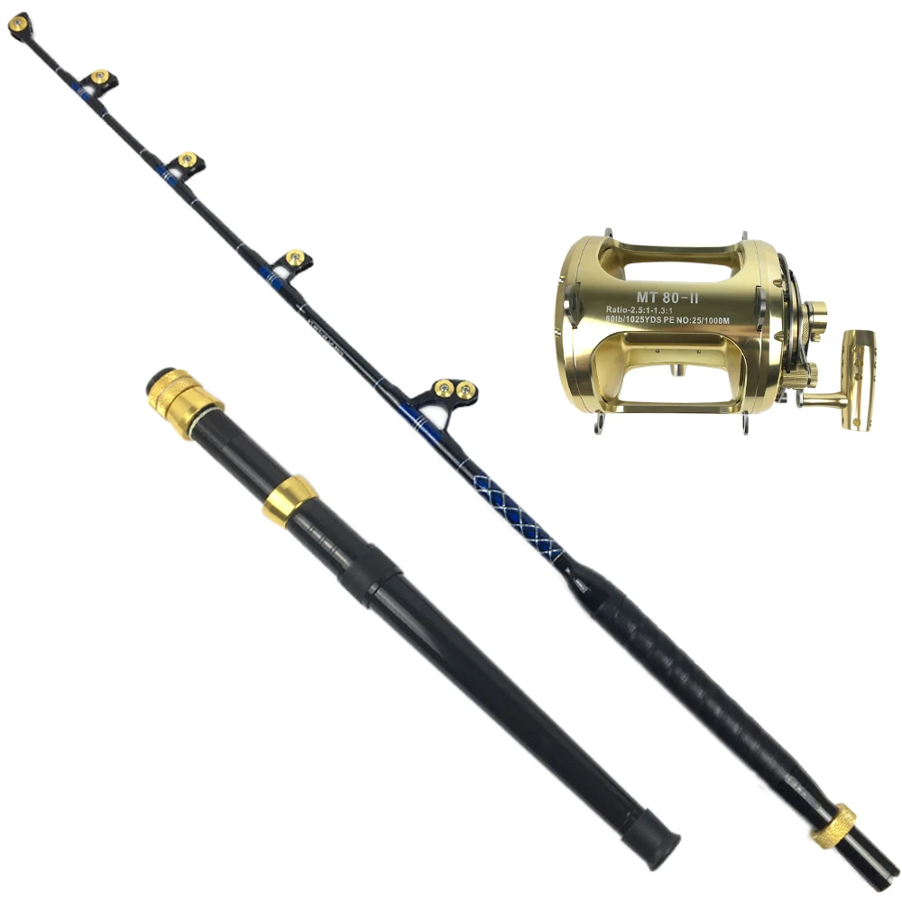 Sea Trolling Deep Drop Tuna 130lb Fishing Rod Reel Combo