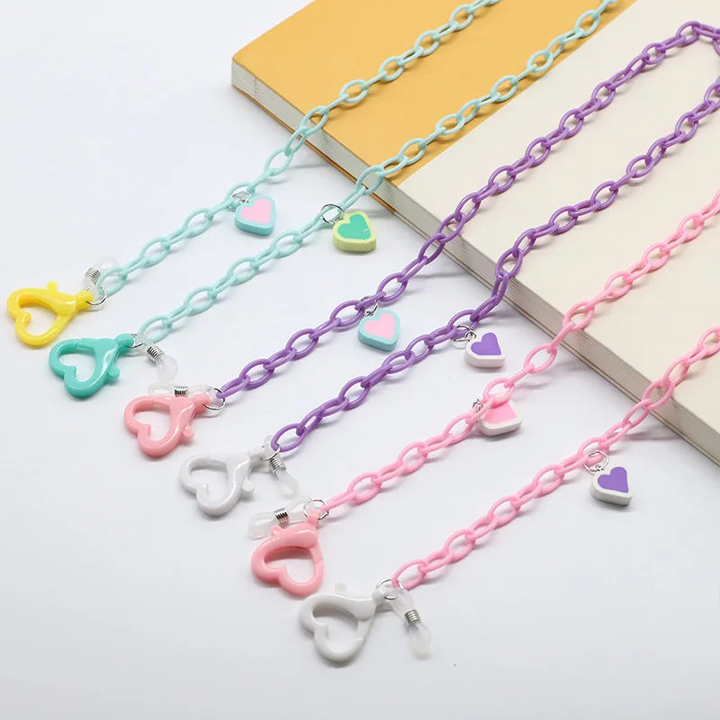 

Цепочка цепочка для очков женская, многоцветная креативная Геометрическая цепочка в форме сердца, аксессуар для солнцезащитных очков, ожер...