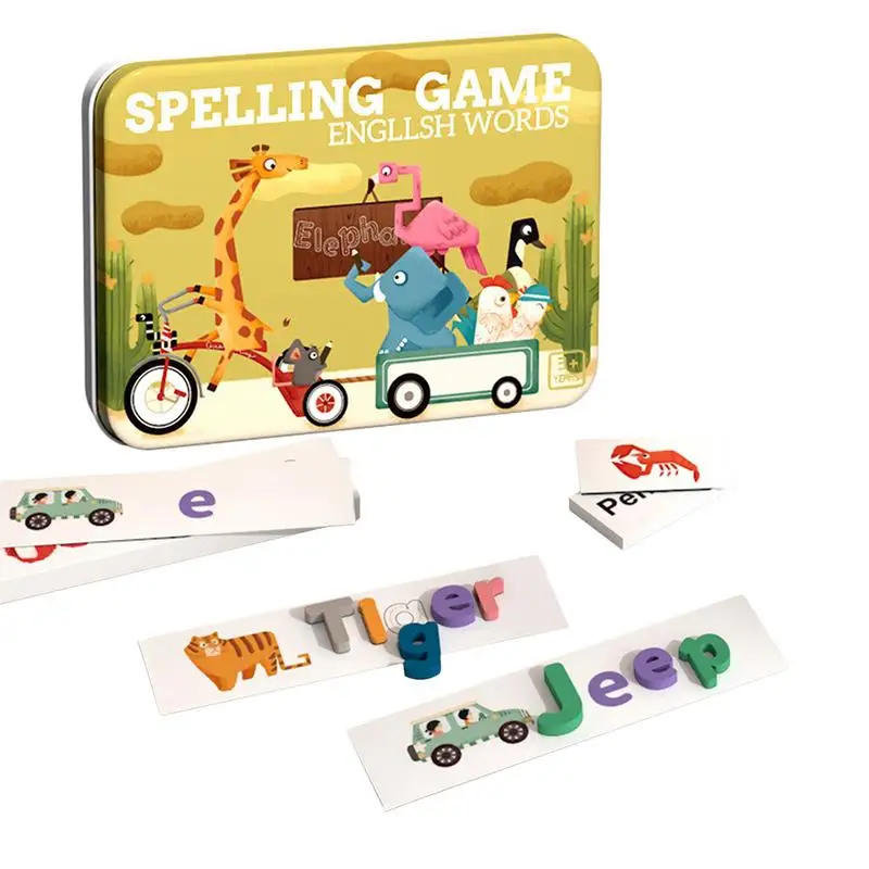 

Игра для детей с буквами алфавита, деревянная головоломка с буквами для обучения правописанию