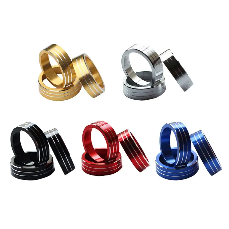 

3Pcs Car Interior Button Cover Air Conditioning Switch Knob Ring Protector Cover
