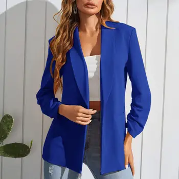 Windproof Skin-touching Elegant Temperament Women Single Breasted Casual Jacket Blazer Women Blazer Outerwear 1