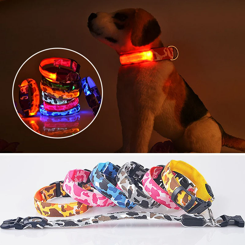 

USB Rechargeable Pet Dog Cat LED Glowing Collar Luminous Flashing Necklace Outdoor Walking Night Safety Pet Accessories