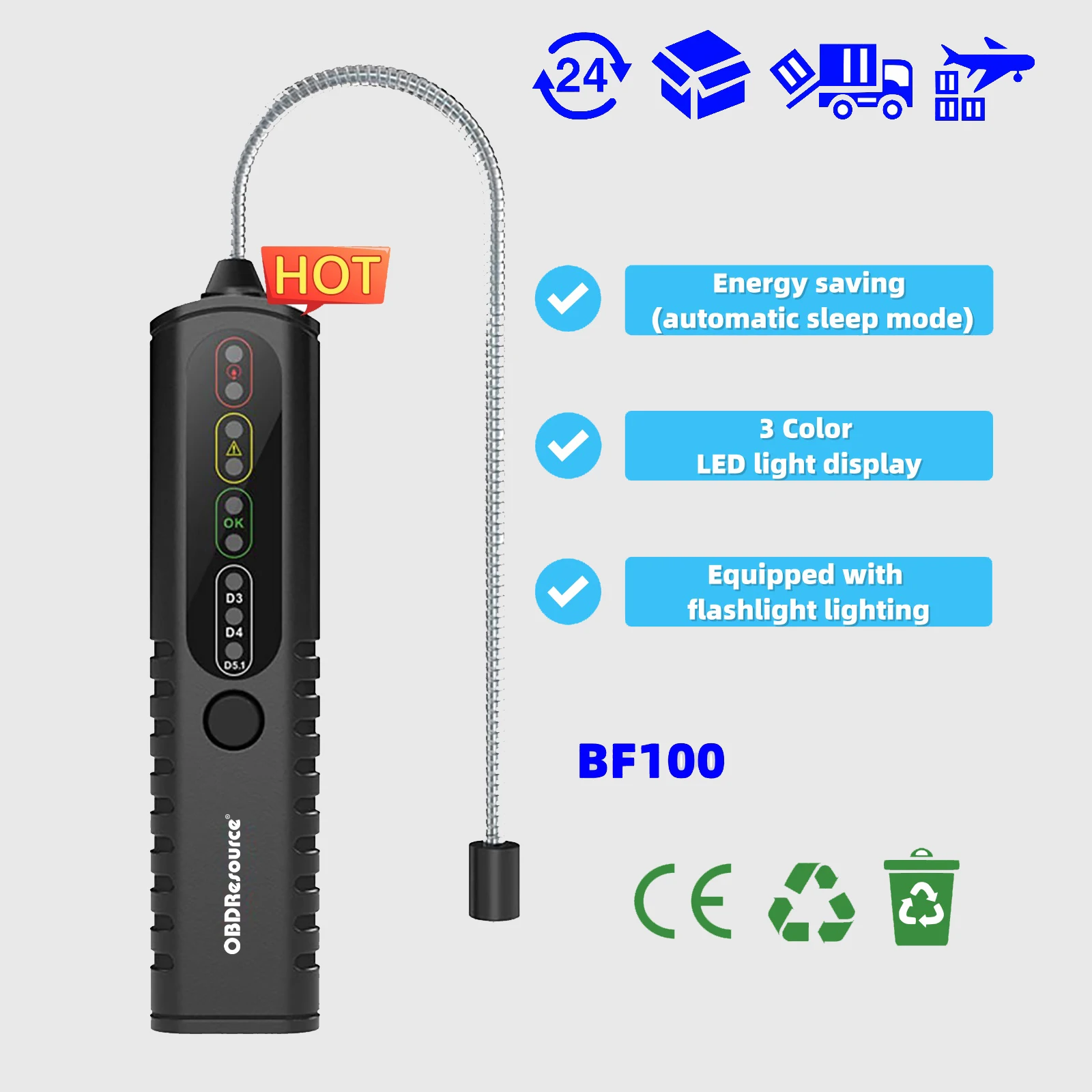 

Тестер качества тормозной жидкости для автомобилей - детектор с LED-индикатором для DOT3, DOT4, DOT5.1, диагностический инстр...